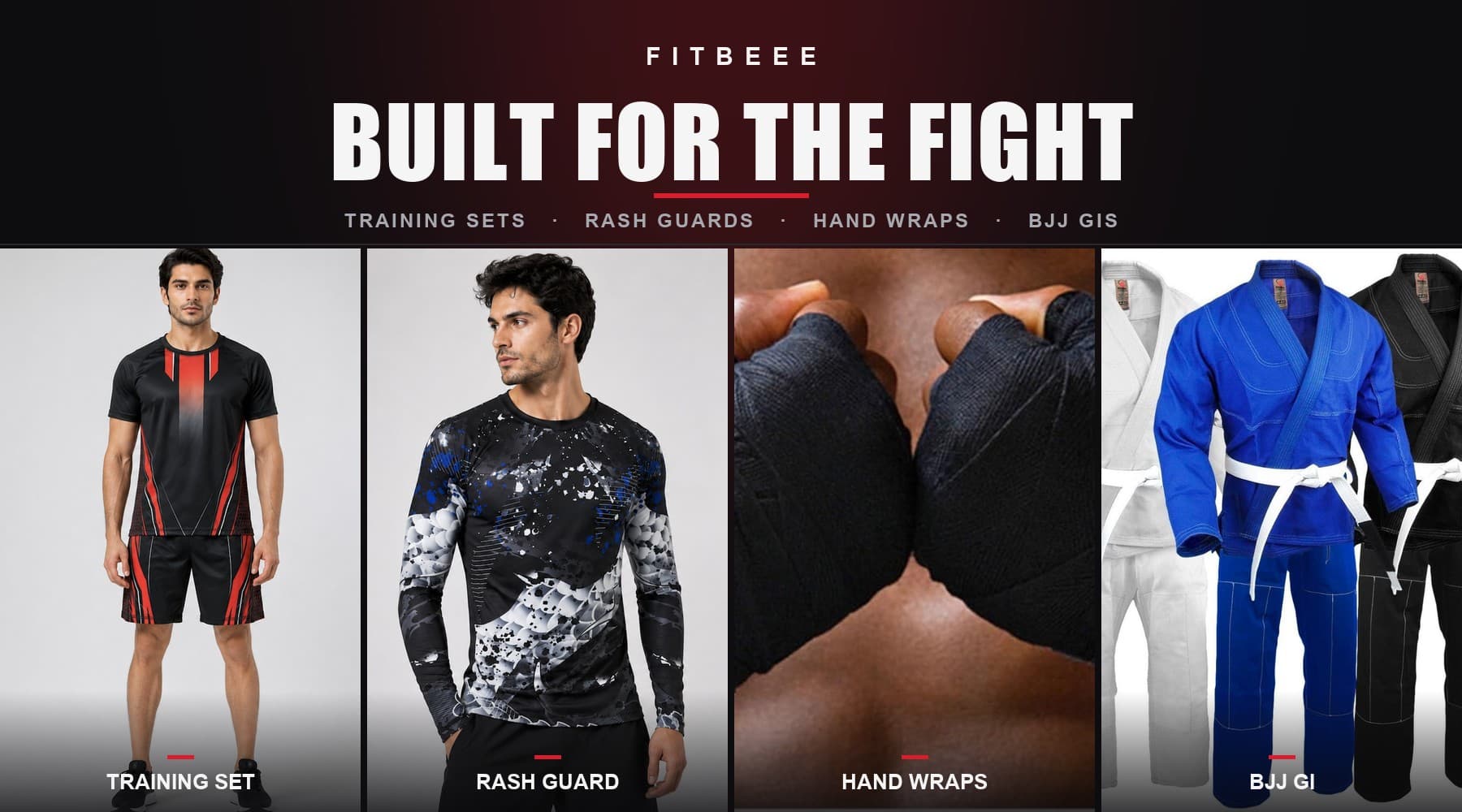 FitBeee — training sets, rash guards, hand wraps and BJJ gis